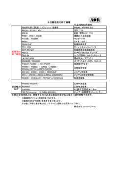 当社修理受付終了機種 平成26年8月現在