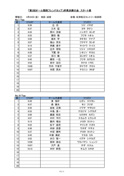 「第2回オール関西フレンドカップ」府県決勝大会 スタート表