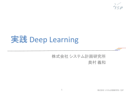 実践 Deep Learning