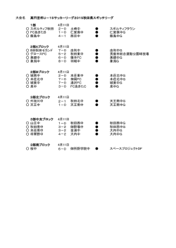 記録サッカー高円宮杯スギッチリーグ4