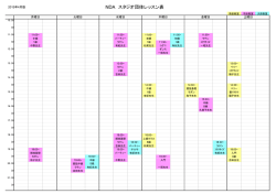 NDA スタジオ団体レッスン表