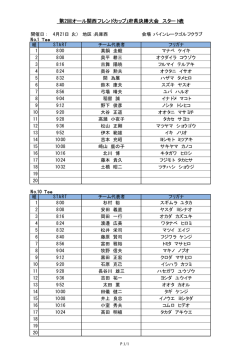 「第2回オール関西フレンドカップ」府県決勝大会 スタート表
