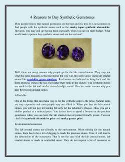 4 Reasons to Buy Synthetic Gemstones