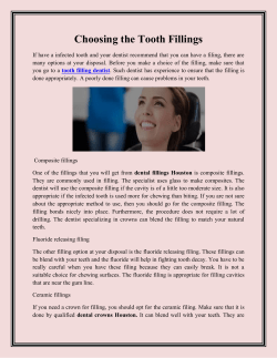 Choosing the Tooth Fillings