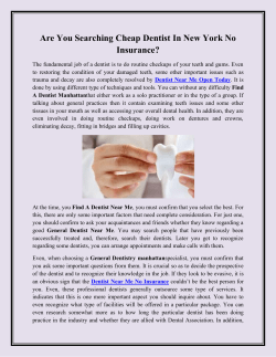 Are You Searching Cheap Dentist In New York No Insurance