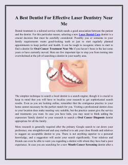 A Best Dentist For Effective Laser Dentistry Near Me