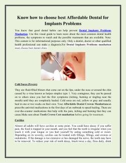 Know how to choose best Affordable Dental for Implants Problems