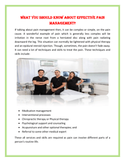 What You Should Know About Effective Pain Management