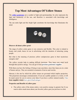 Top Most Advantages Of Yellow Stones