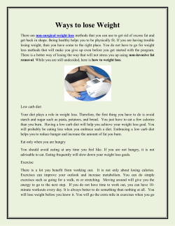 Ways to lose Weight