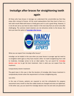 Invisalign after braces for straightening teeth again