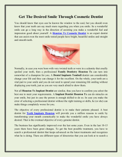 Get The Desired Smile Through Cosmetic Dentist