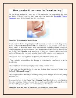 How you should overcome the Dental Anxiety