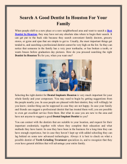 Search A Good Dentist In Houston For Your Family