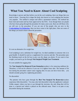 What You Need to Know About Cool Sculpting