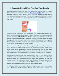 A Complete Dental Care Plan For Your Family