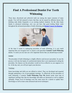 Find A Professional Dentist For Teeth Whitening