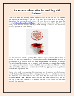 An awesome decoration for wedding with Balloons