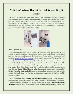 Visit Professional Dentist For White and Bright Smile