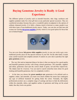 Buying Gemstone Jewelry is Really A Good Experience