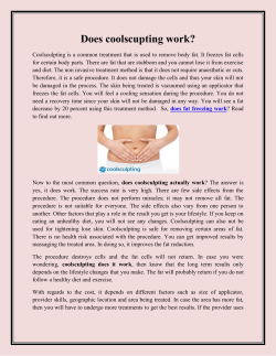 Does coolscupting work