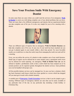 Save Your Precious Smile With Emergency Dentist