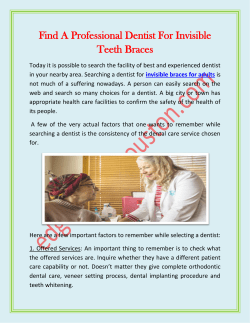 Find A Professional Dentist For Invisible Teeth Braces(1)