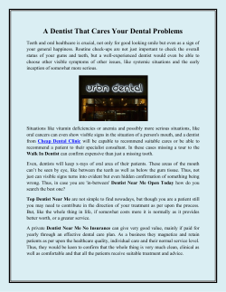 A Dentist That Cares Your Dental Problems