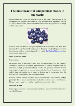 The most beautiful and precious stones in the world