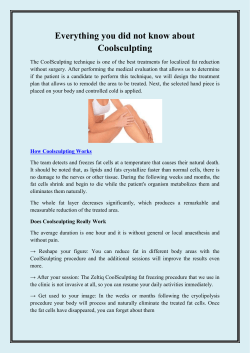 Everything you did not know about Coolsculpting