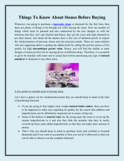 Things To Know About Stones Before Buying