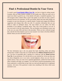 Find A Professional Dentist In Your Town