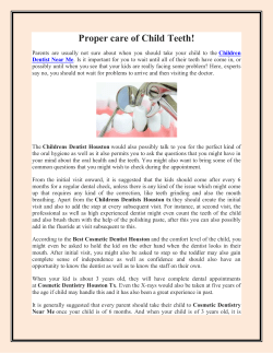 Proper care of Child Teeth