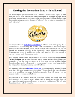 Getting the decoration done with balloons