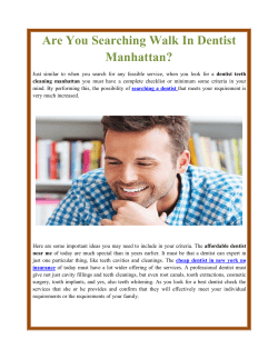 Are You Searching Walk In Dentist Manhattan