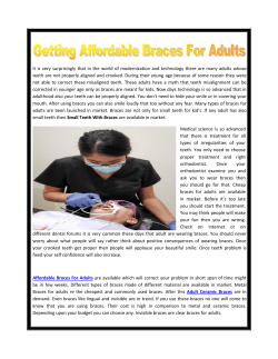 Getting Affordable Braces For Adults