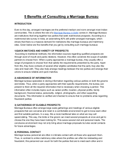 5 Benefits of Consulting a Marriage Bureau