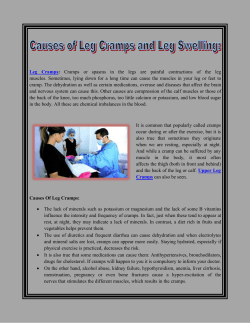 Causes of Leg Cramps and Leg Swelling
