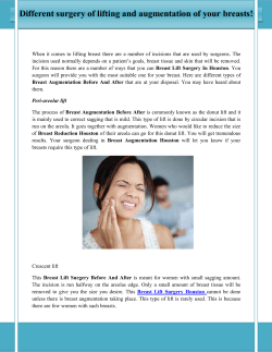 Different surgery of lifting and augmentation of your breasts