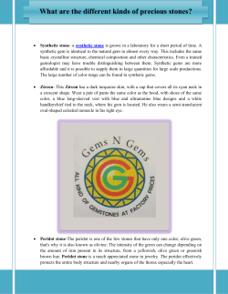 What are the different kinds of precious stones