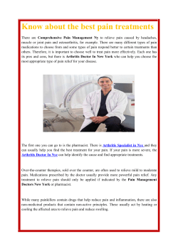 Know about the best pain treatments