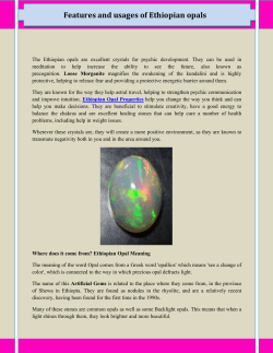 Features and usages of Ethiopian opals&nbsp;