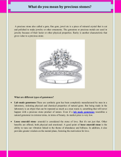 What do you mean by precious stone