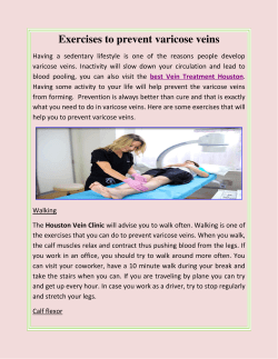Exercises to prevent varicose veins