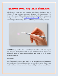 Reasons to Go for Teeth Whitening