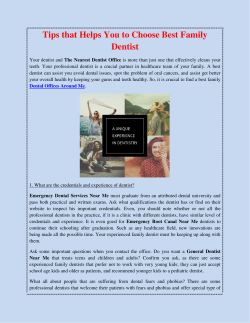 Tips that Helps You to Choose Best Family Dentist