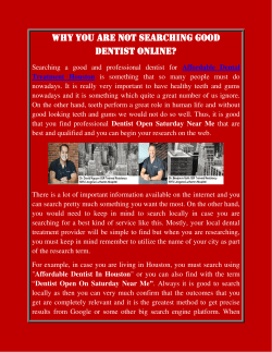 Why You Are Not Searching Good Dentist Online