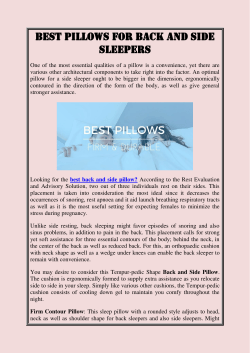 Best Pillows For Back And Side Sleepers