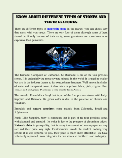 Know about different types of stones and their features