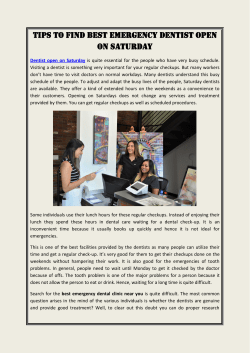 TIPS TO FIND BEST EMERGENCY DENTIST OPEN ON SATURDAY